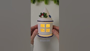 DIY Christmas House 🏠🎄 Christmas Lantern #christmas #christmasdecorations #shorts