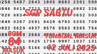 PREDIKSI SGP 12 JULI 2025 | TARIKAN PAITO SGP HARI INI