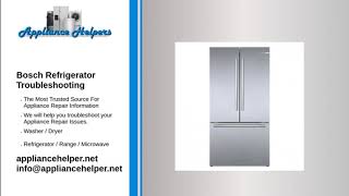 Bosch Refrigerator Troubleshooting