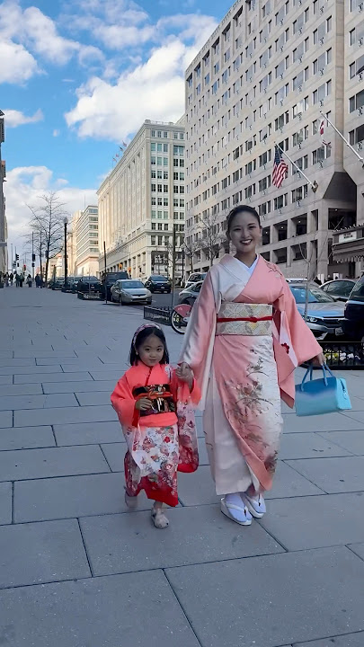 Mother daughter in Kimono