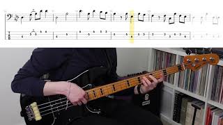 Video thumbnail of "The Drifters - Up On The Roof (Bass Cover With Tab)"