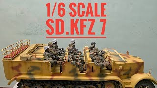 Unboxing 1/6 Scale German Halftrack in WWII - Sd.kfz 7 - sdkfz 7 - WW2 Vehicles - action figures