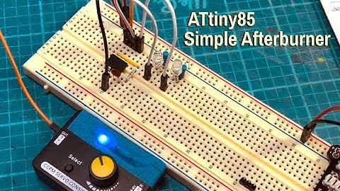 Trying a  Simple LED RC afterburner using ATtiny85