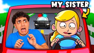 Teaching My Little Sister HOW TO DRIVE!