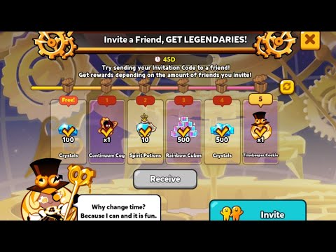 Cookie Run: OvenBreak - How to Complete Invite Friend GET LEGENDARIES! Event [Timekeeper Cookie]