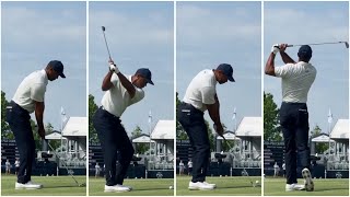 Tiger Woods Swing Sequence At PGA Championship Practice Round 2024