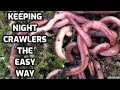 The Cheap & Easy Way To Keep Nightcrawlers / Worms - How To Store Them Indefinitely (Video 129)