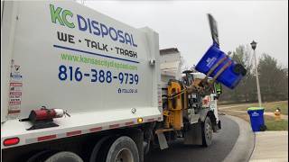 Side Loader Garbage Truck in Action-Footage for Working Hard USA