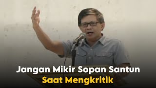 Rocky Gerung: Stop Worrying About Politeness When Criticizing