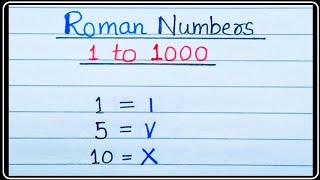 Roman numerals 1 to 1000 | 1 to 1000 Roman Numbers | 1 से 1000 रोमन संख्या #romannumber