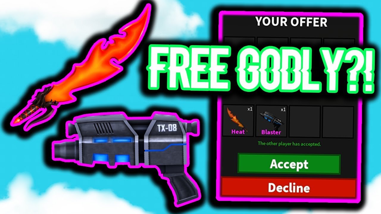 I Gave A Noob In Mm2 A Free Godly Roblox
