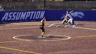 Softball: Highlights from 5-0 game one win vs. American International College (4\/25\/2024)