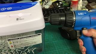 格安ハンドシュレッダー+小型ドリルで高速シュレッダー