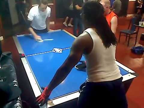 Professional Air Hockey player Cory Dzbinski VS Blade Brown - 2012 Air Hockey World Championship