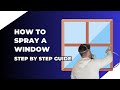 How to spray a window using an airless sprayer with jamie from abode academy