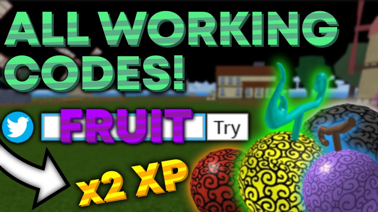 All Working Codes In Blox Fruits Blox Piece Roblox Youtube