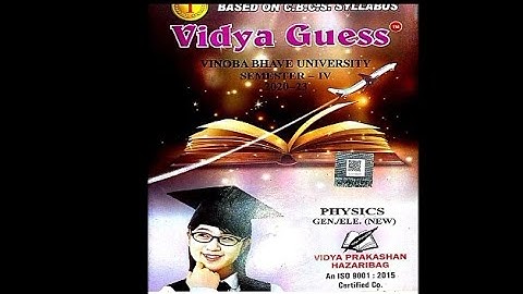 Vidya Guess B.Sc Physics GEN/ELE semester 4 VBU 2020-23