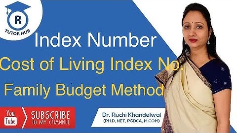 Cost of Living Index Number | Family Budget Method | Dr. Ruchi Khandelwal