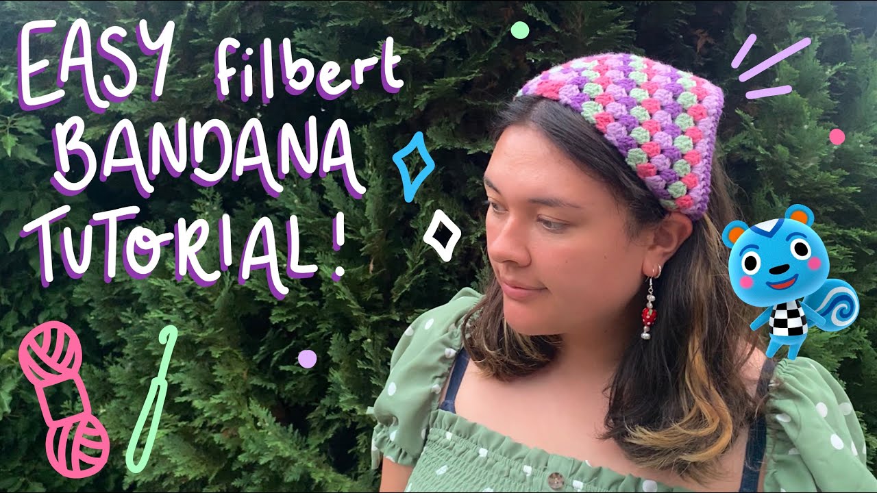 Easy Crochet Bandana Tutorial (Pattern now available in the description