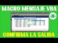 Excel avanzado (Como habilitar un mensaje para confirmar que quiero salir de Excel)