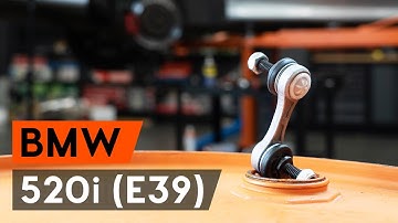 How to change rear anti roll bar link / rear drop link on BMW 520i (E39) [TUTORIAL AUTODOC]