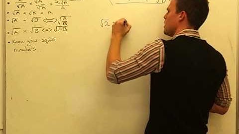 Surds - Simplifying and Rationalising the Denominator - Mr Duncan