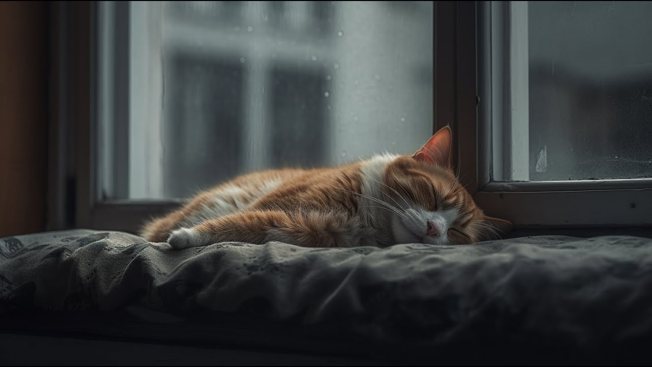 Cuddly Cat ASMR - Purring to the Sound of Raindrops on a Cloudy Day ...