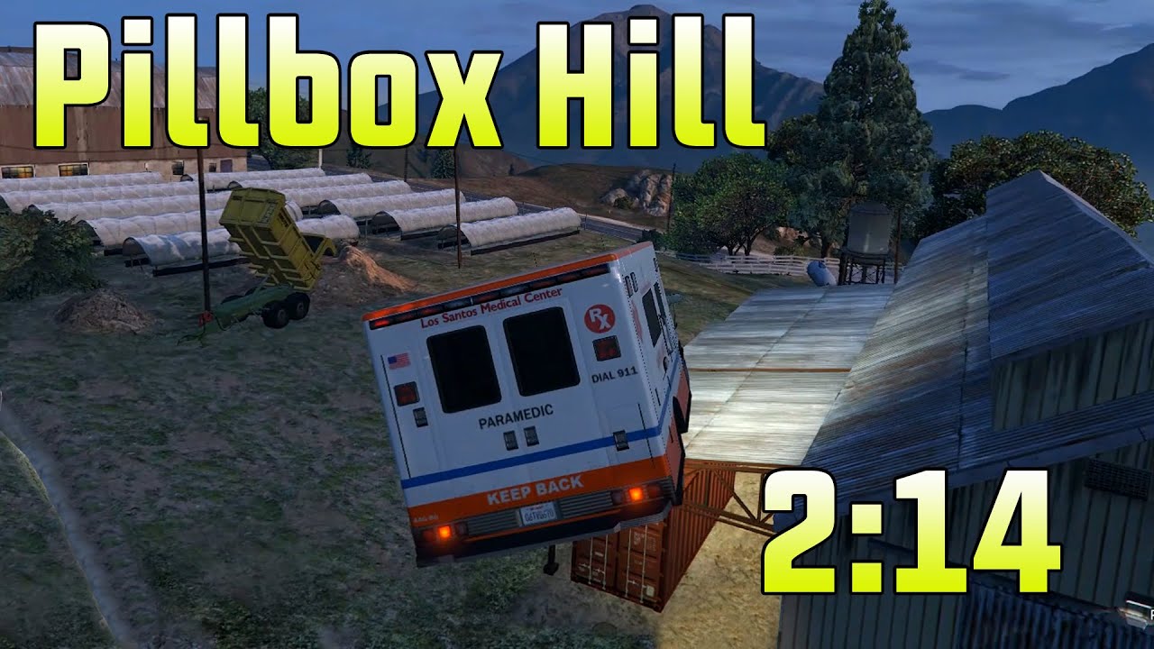 Pillbox Hill Time Trial w Paramedic Van 214 GTA 5 YouTube
