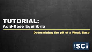 TUTORIAL - Acid Base Equilibrium: Kb