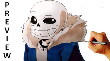 Pk How to draw Sans from Undertale easy step by step drawing preview