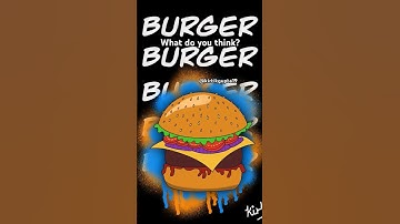 Burger Poster process on Procreate #art #foodart