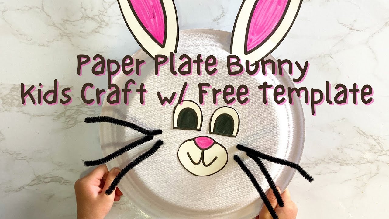 Paper Plate Bunny Kids Craft With Free Template Raising Veggie Lovers - paper plate bunny roblox avatar
