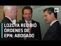 Lozoya recibió órdenes de Peña Nieto durante su administración en Pemex: Javier Coello