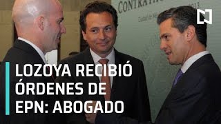 Lozoya recibió órdenes de Peña Nieto durante su administración en Pemex: Javier Coello