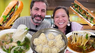Houston Asiatown Food Tour! *Pho + Bun Bo Hue + Banh Mi + Soup Dumplings