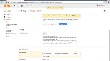 Blogger Privacy Settings