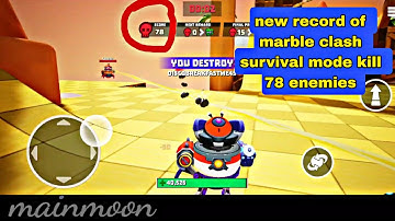 Wow🎮New record of marble clash fun shooter🔫survival mode kill 78 enemies