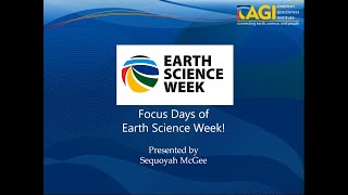 Focus Days of Earth Science Week