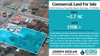 Commercial Land For Sale - 2429 Hickory Tree Rd, Balch Springs, TX 75180
