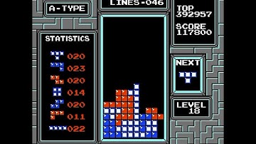 NES Tetris Level 18 start - 275880