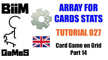 Construct 2/3 - Tutorial 027 - Card Game on Grid - Part 14 [ Array for Cards Stats ]