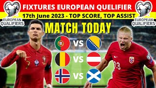 EURO Qualifiers 2024 Fixtures Today - 17th June - Portugal vs Bosnia - Schedule European Qualifiers