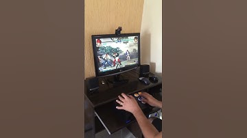 Controle arcade feito com carcaça de PS2.