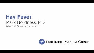 Hay fever and seasonal allergies
