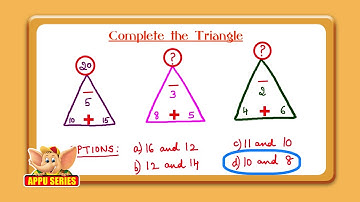 Missing Number Series - Complete the Triangle
