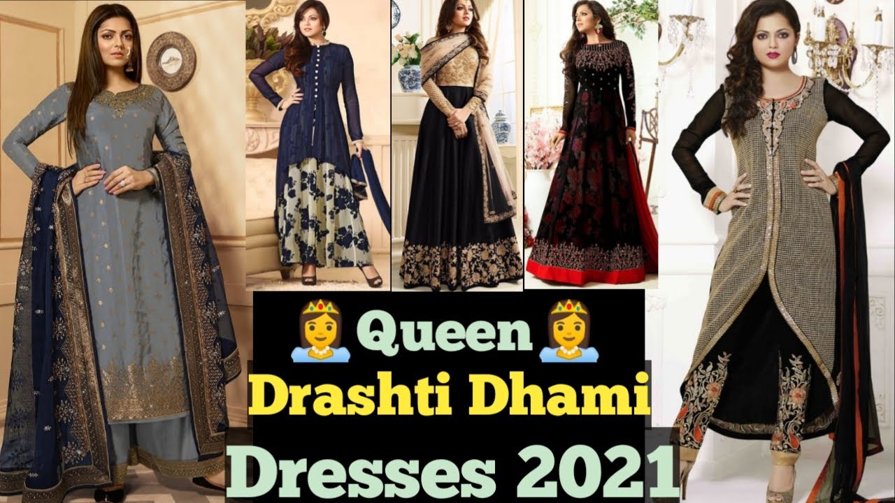 Blue and Red Drashti Dhami Anarkali Suit | Indian dresses, Party wear  dresses, Fashion dresses