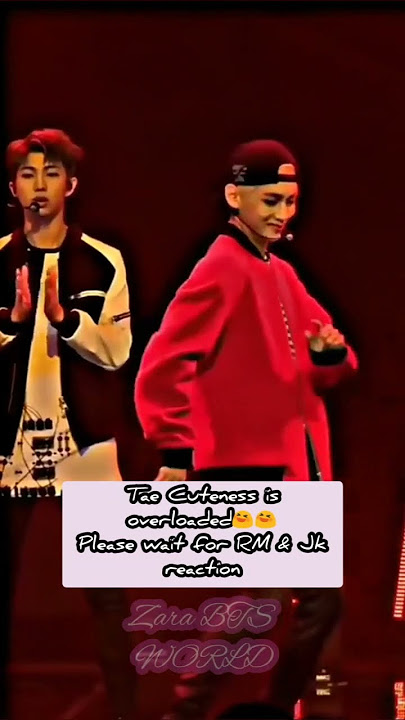 Tae Cuteness is overloaded😆|| Wait for RM & Jk reaction😉|| #bts #shorts