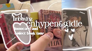 unboxing lomo cards & collect book + collect book tour (enhypen & (g)i-dle lomo cards)