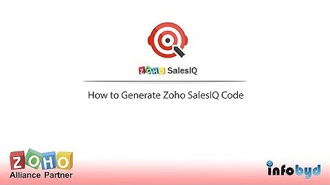 How to Generate Zoho SalesIQ Code