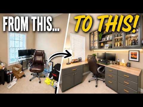 I Transformed My Husband's Home Office | DIY Home Office Makeover